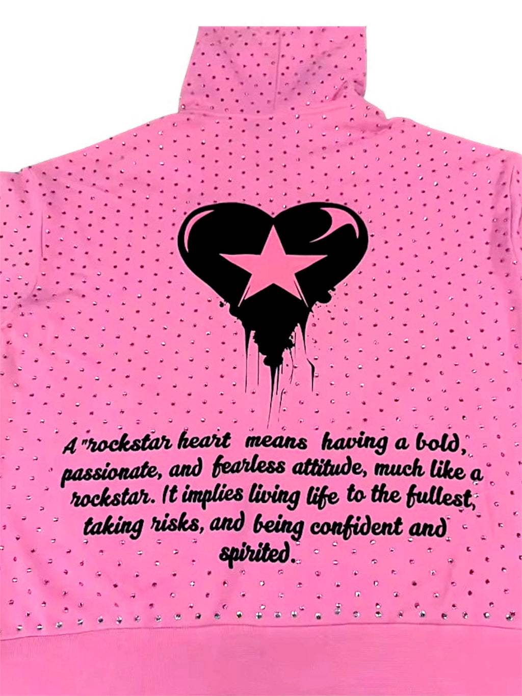 Rockstar Heart Rhinestone Hoodie