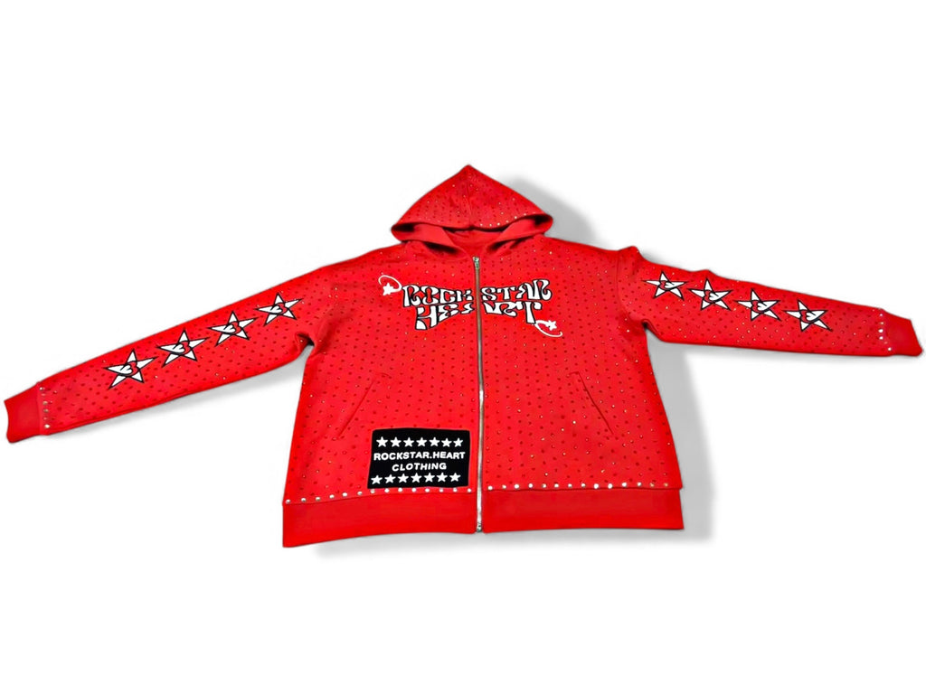 Rockstar Heart Rhinestone Hoodie