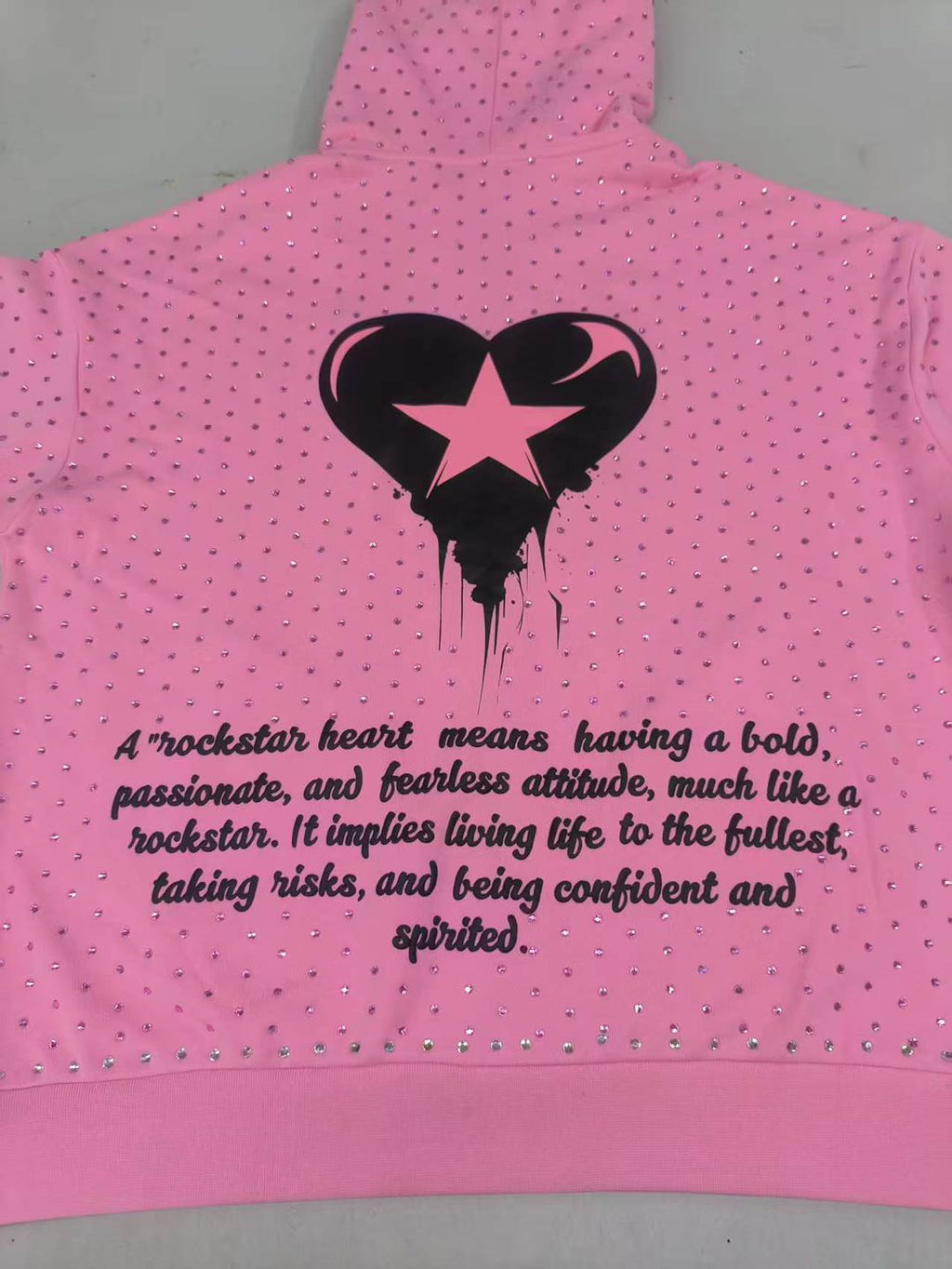Rockstar Heart Rhinestone Hoodie