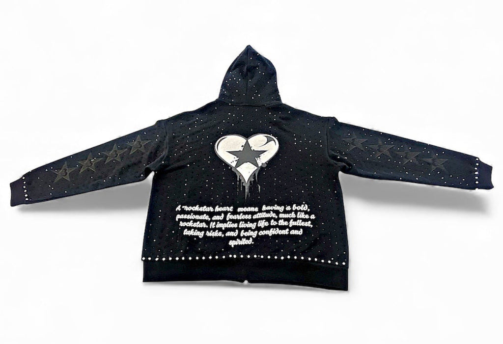 Rockstar Heart Rhinestone Hoodie