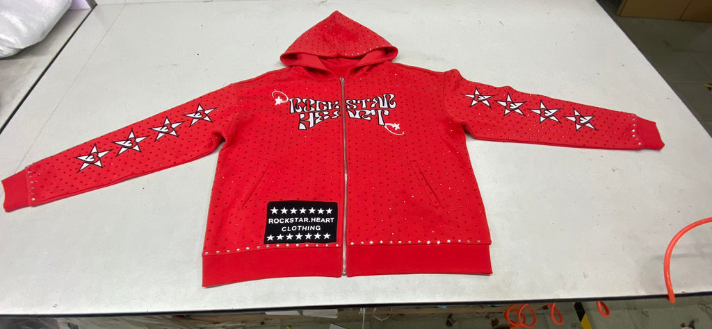 Rockstar Heart Rhinestone Hoodie