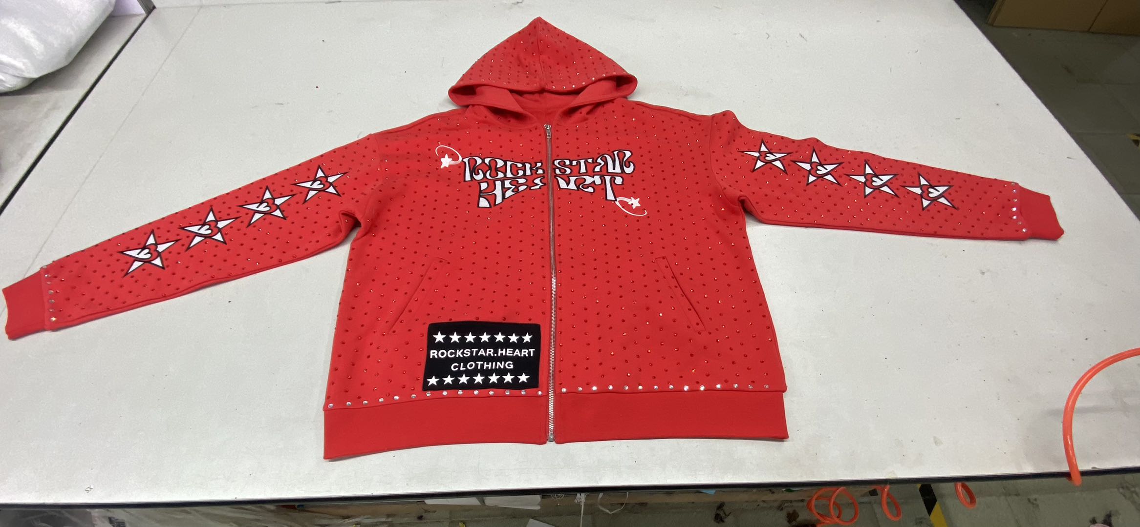 Rockstar Heart Rhinestone Hoodie