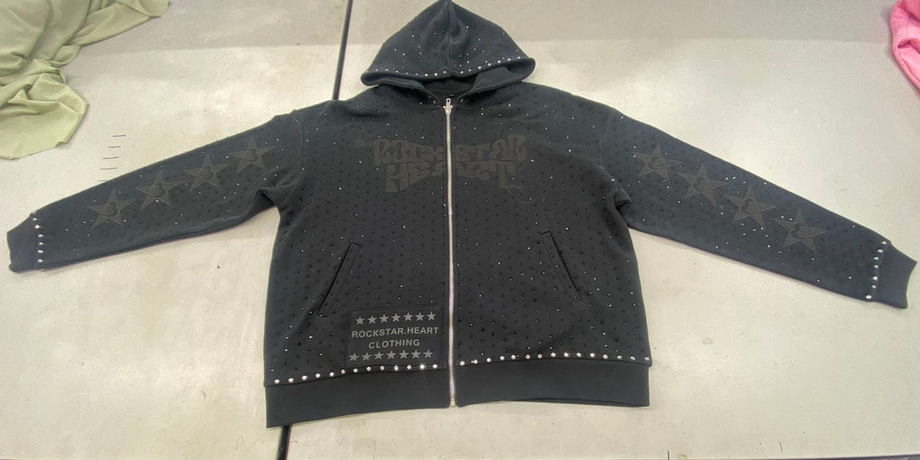 Rockstar Heart Rhinestone Hoodie