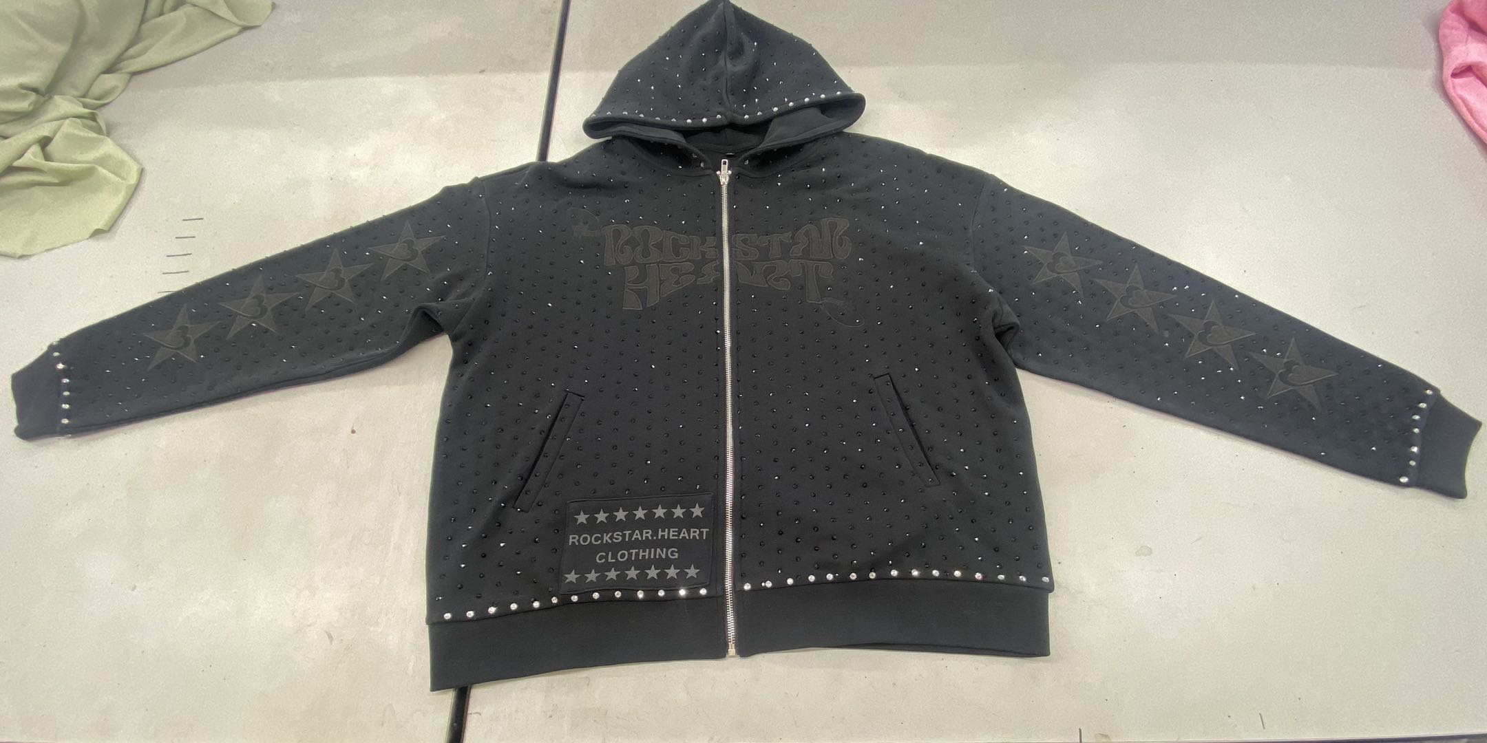 Rockstar Heart Rhinestone Hoodie