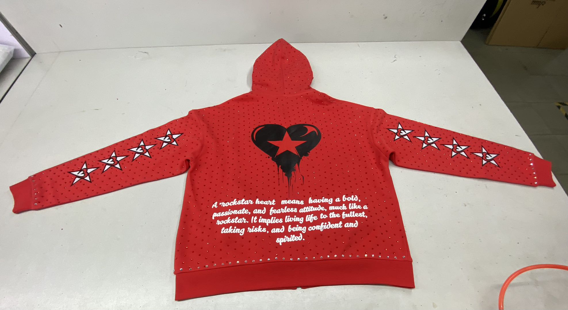 Rockstar Heart Rhinestone Hoodie