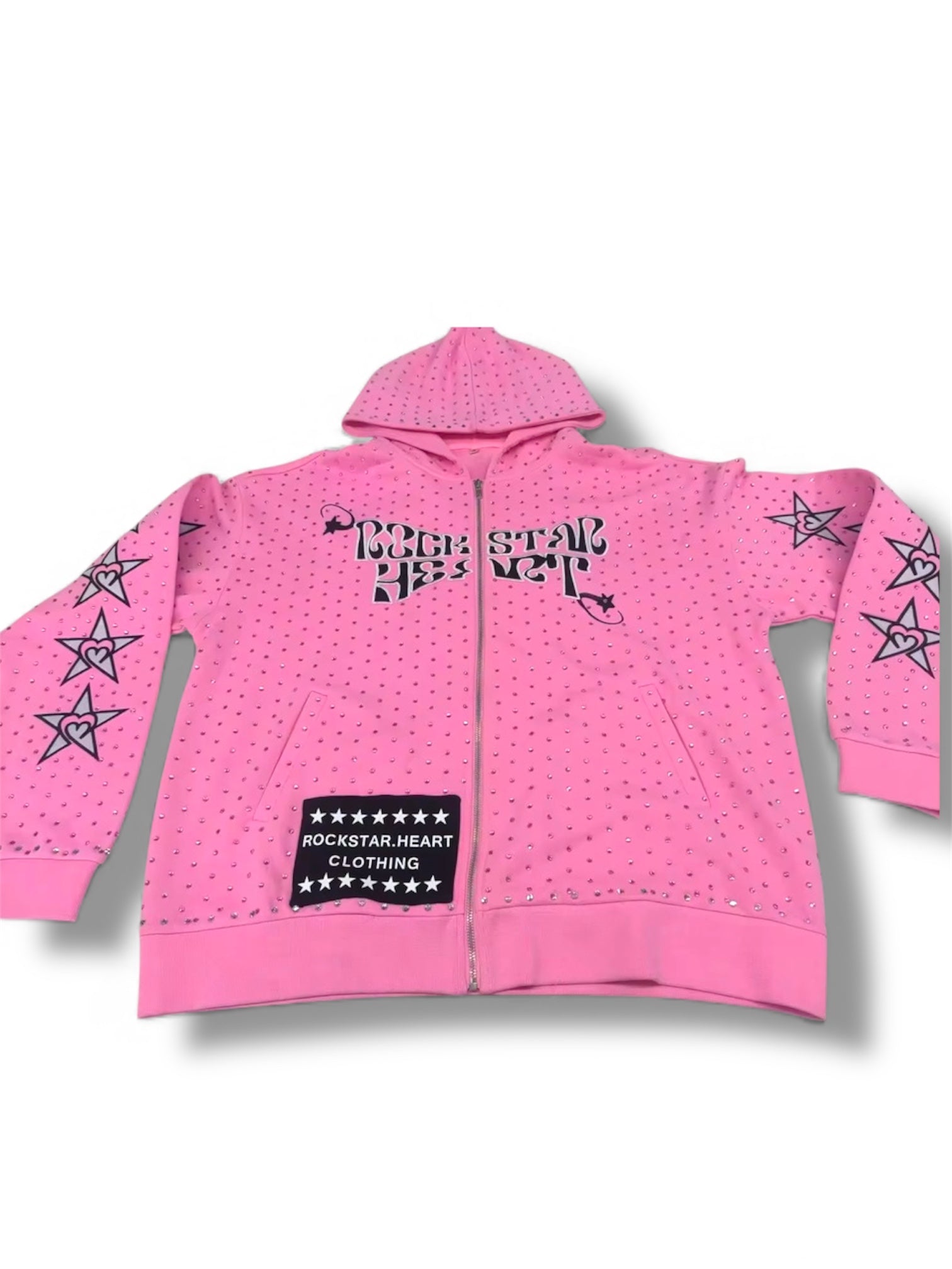 Rockstar Heart Rhinestone Hoodie