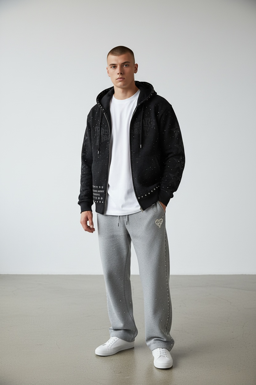 Rockstar Heart Rhinestone Hoodie