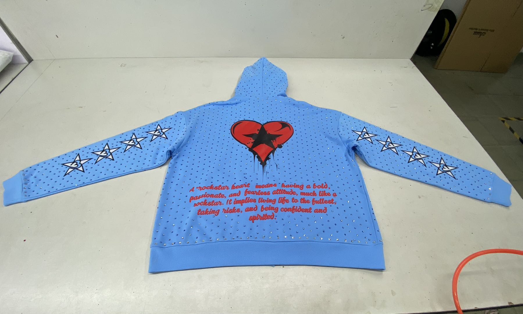 Rockstar Heart Rhinestone Hoodie
